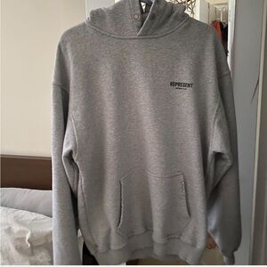 Represent Oversized Gray Hoodie